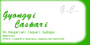 gyongyi caspari business card
