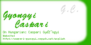 gyongyi caspari business card